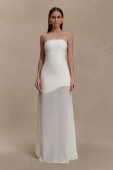 Mason Crepe And Chiffon Maxi Dress - Ivory