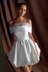 Lauretta Off Shoulder Mini Dress - White