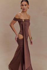 Oliver Slinky Maxi Dress - Chocolate