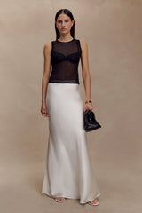Sabrina Silk Blend Maxi Skirt - Ivory
