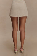 Fallon Denim Micro Mini Skort - Stone Wash