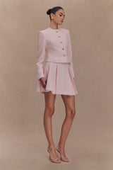 Cleo Boucle Mini Skirt - Powder Pink