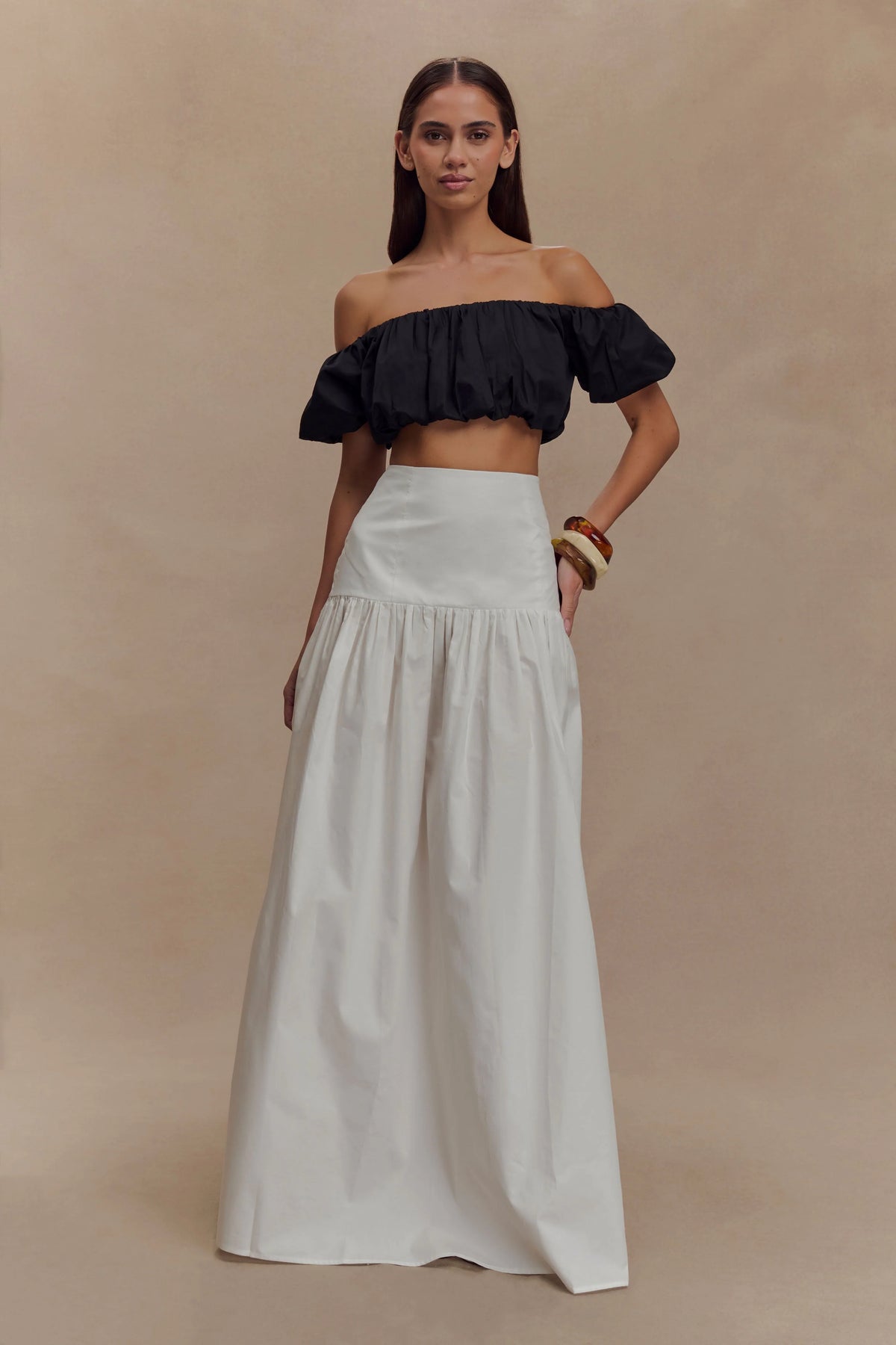 Autumn Maxi Skirt - White