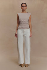 Anthony Short Sleeve Top - Taupe