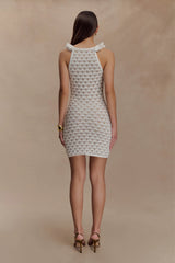 Brigid Ruffle Knit Sleeveless Dress - Ivory