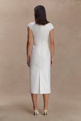 Lorena Cotton Midi Dress - White