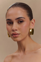 Georgia Rounded Rectangular Earrings - Gold