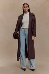 Marc Faux Suede Coat - Cocoa Chocolate