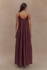 Lenny Front Tie Top - Chocolate