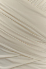 Therese Off Shoulder Ruched Maxi Dress - Ivory
