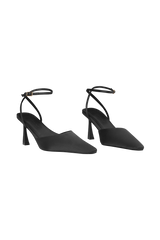 Marley Satin Pointed Heel - Black