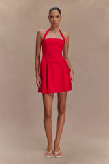 Julia Halter Mini Dress - Red
