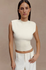 Sharpay Sleeveless Knit Top - Ivory