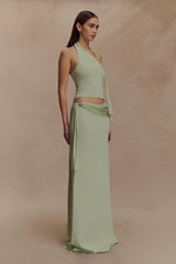 Xanthia Knit Halter Top - Pastel Green