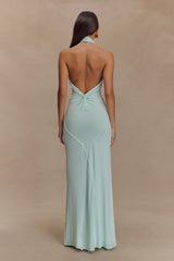 Elyna Slinky Halter Maxi Dress - Lagoon
