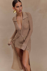 Waverley Metallic Knit Mini Skirt - Gold