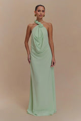 Rosalia Cowl Neck Maxi Dress - Sage