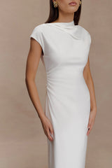 Lorena Cotton Midi Dress - White