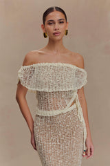 Cordelia Off Shoulder Knit Top - Ivory
