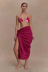 Evie Cotton Sarong - Wine