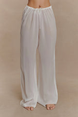 Tonya Sheer Straight Leg Pant - Ivory
