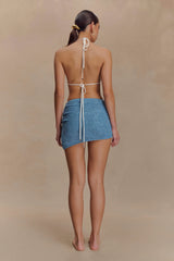 Waverley Metallic Knit Mini Skirt - Blue