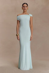 Kinsley Slinky Maxi Dress With Hardware - Lagoon