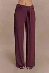 Ramona Modal Straight Leg Pant - Mahogany