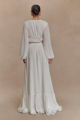 Carlie Chiffon Maxi Skirt - Ivory