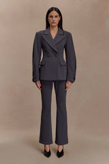 Wesley Structured Blazer - Charcoal Shadow