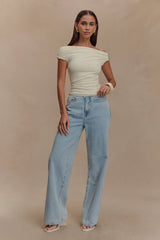 Kinsley Slinky Top With Hardware - Ivory