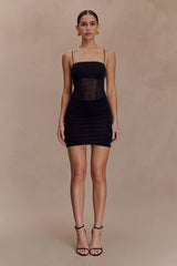 Maryk Mesh Mini Dress - Black