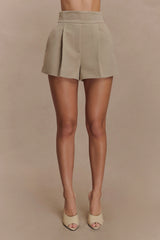 Alden High Waisted Short - Pebble