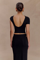 Haven Slinky Twist Top - Black