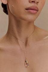 Augusta Teardrop Pendant Necklace - Gold