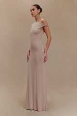 Tamsin Short Sleeve Modal Maxi Dress - Mushroom