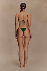 Memphis Beaded Bikini Top - Green