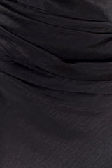 Jasmine Strapless Satin Maxi Dress - Black