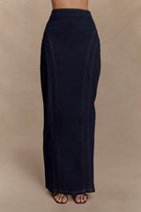 Alma Denim Maxi Skirt - Indigo Blue
