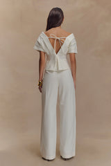 Rayne Wide Leg Denim Jeans - White