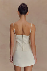 Jaime Spaghetti Strap Suiting Top - Ivory
