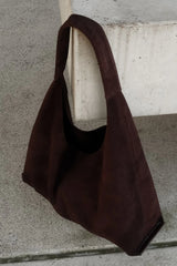 Hazel Slouchy Suede Bag - Burgundy