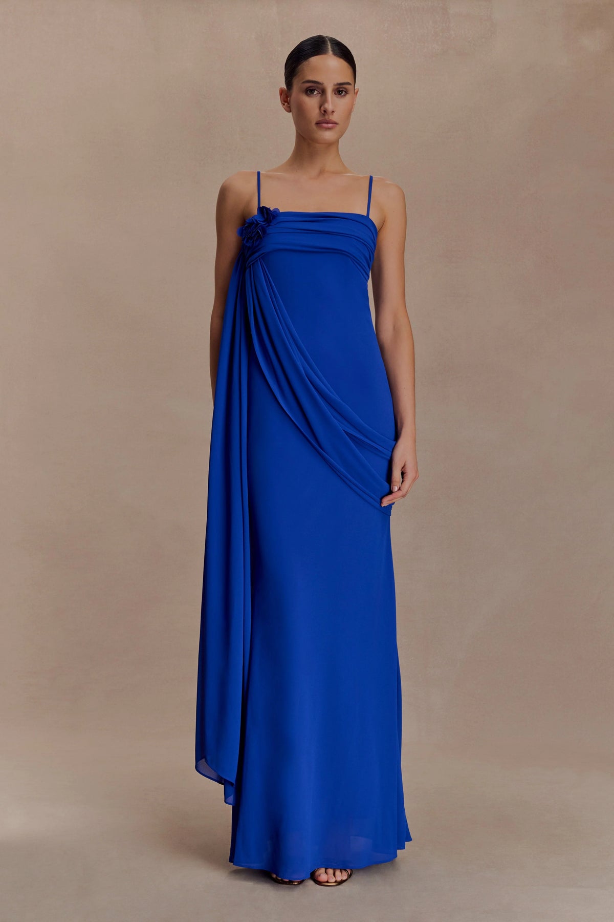 Leena Chiffon Maxi Dress - Cobalt