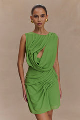 Oria Chiffon Mini Dress - Green