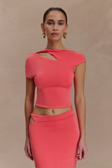 Haven Slinky Twist Top - Coral