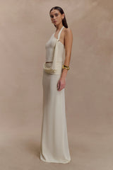 Bowie Low Rise Knit Maxi Skirt - Ivory