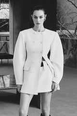 Gina Suiting Mini Skirt - Ivory
