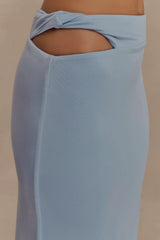 Haven Slinky Twist Midi Skirt - Pale Blue